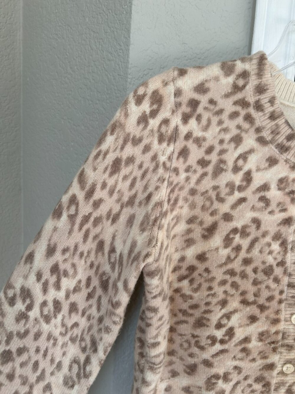 Aerie Softest Classic Leopard Print Button Front Cardigan - Beige/Brown - Size S - Picture 2 of 14